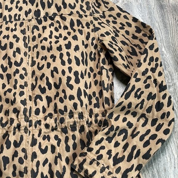 RACHEL Rachel Roy Denim Tan and Black Leopard Zip Up Utility Jacket, size small - Picture 14 of 15